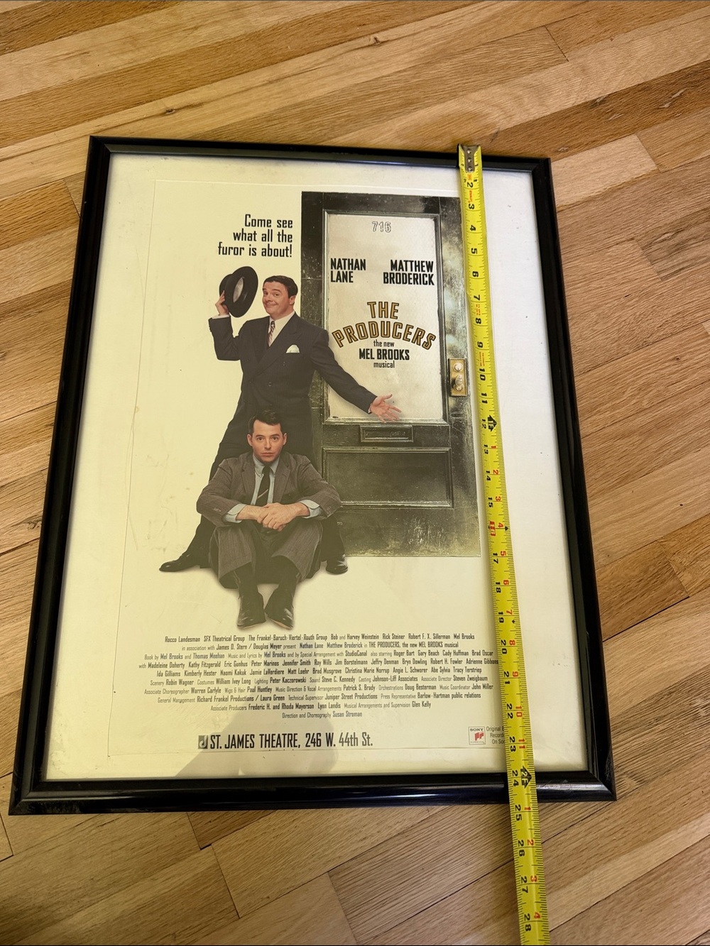Vintage The Producers Original Cast Framed Poster - Black Frame 🎤 🎶 🎼